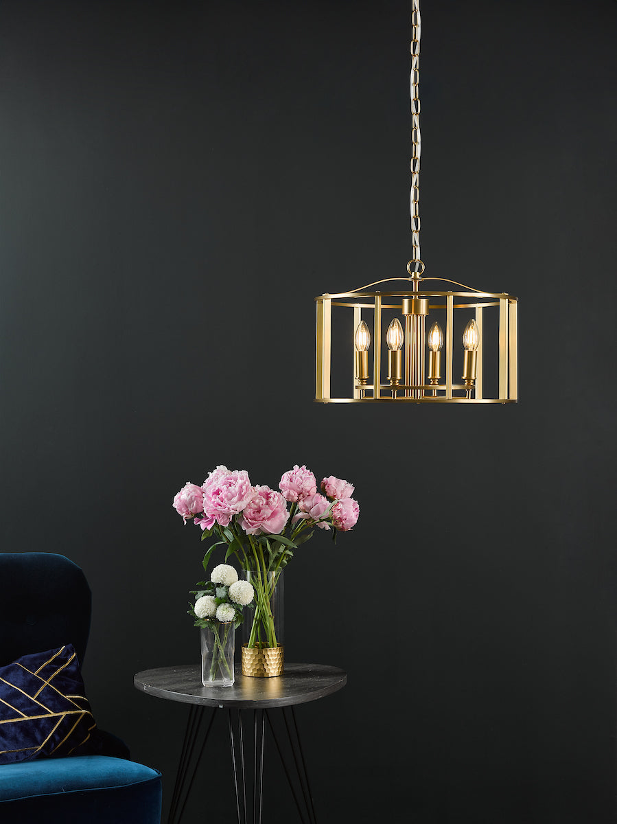 MYKA 4LT PENDANT BRONZE