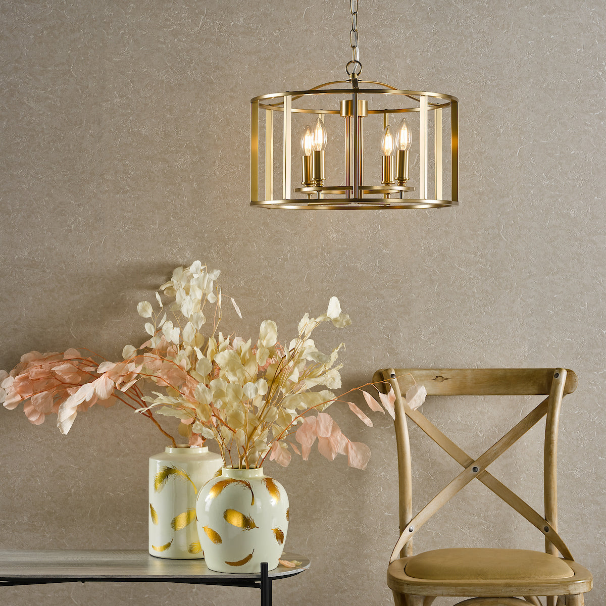 MYKA 4LT PENDANT BRONZE