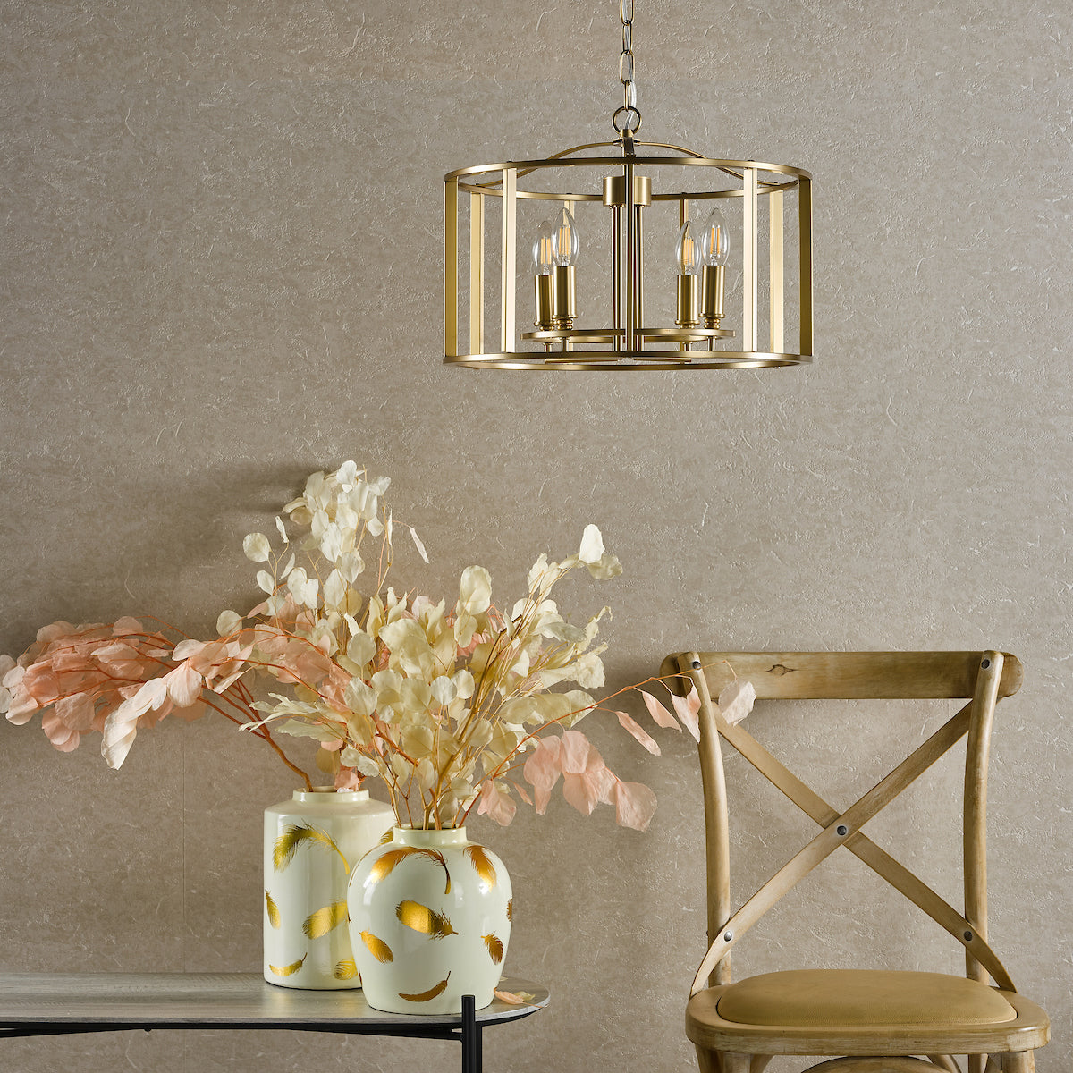 MYKA 4LT PENDANT BRONZE