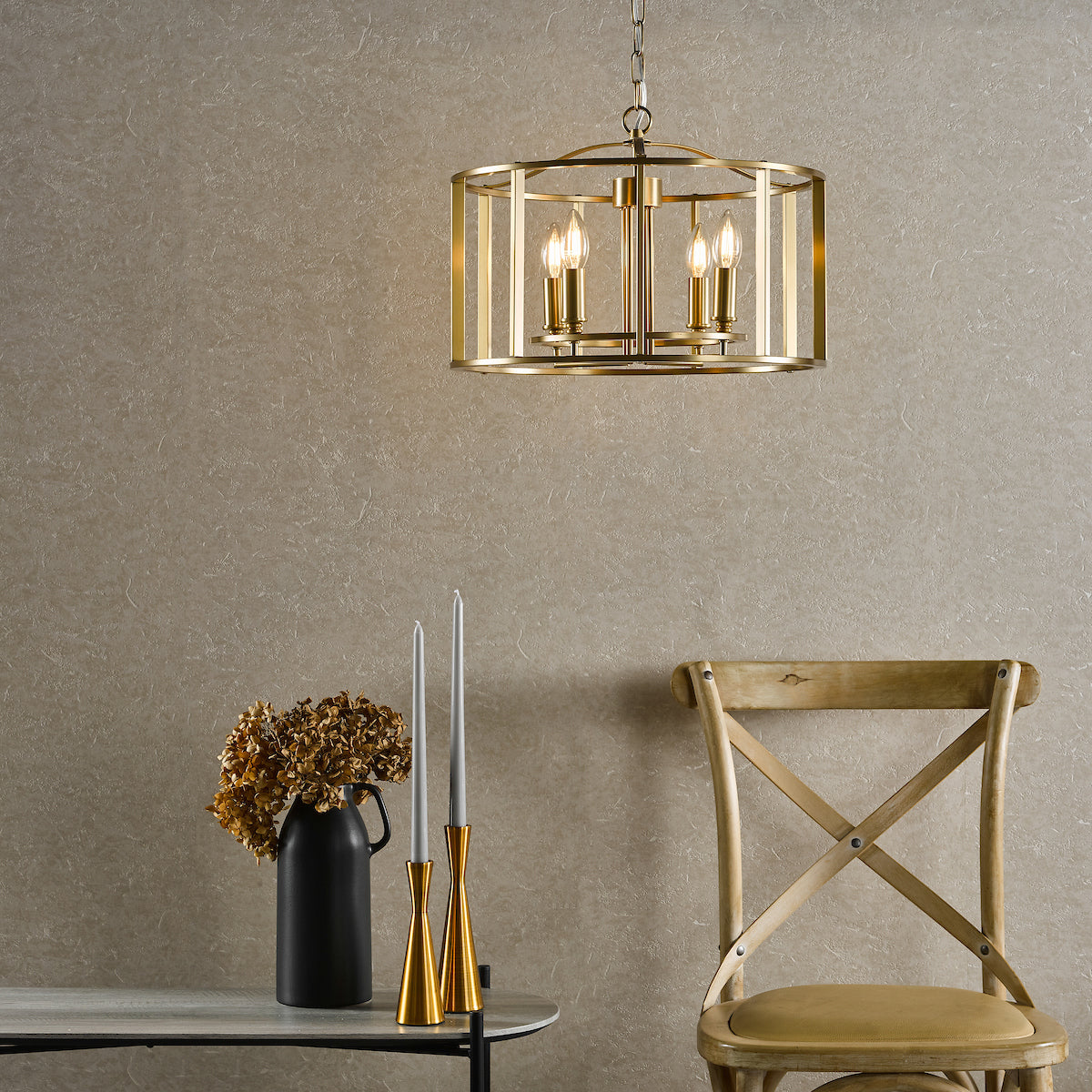MYKA 4LT PENDANT BRONZE