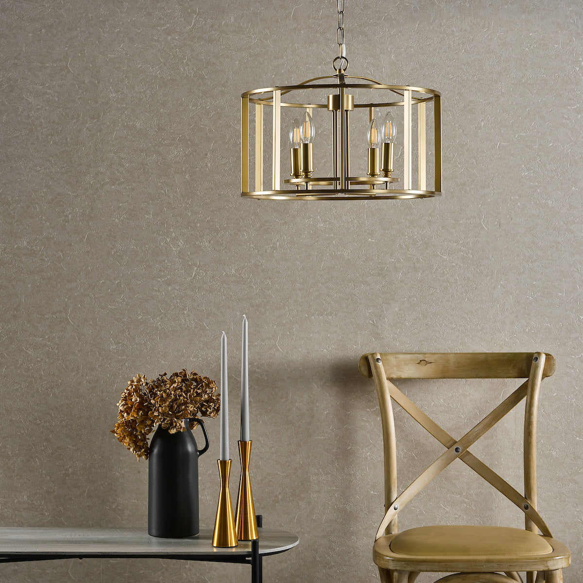 MYKA 4LT PENDANT BRONZE