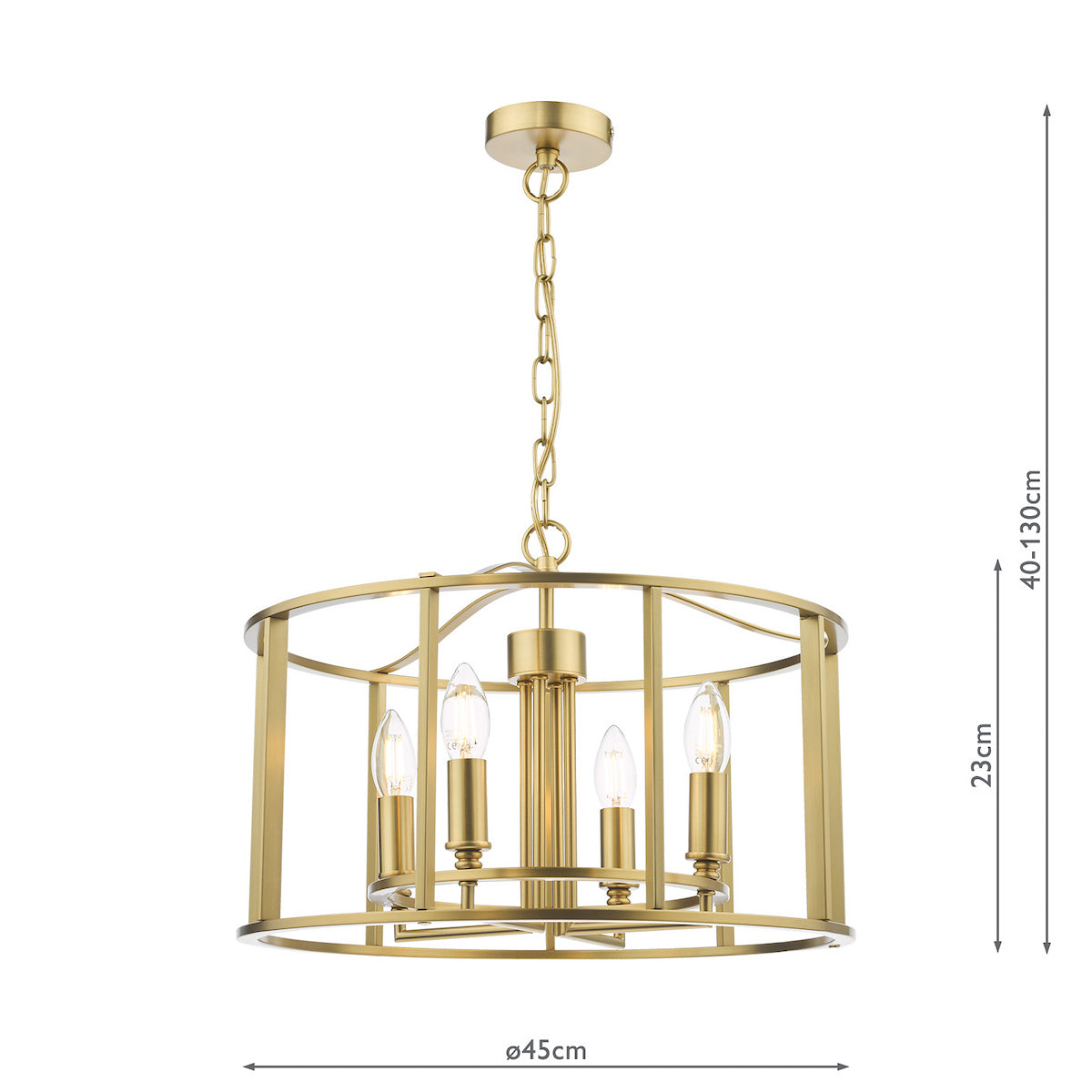 MYKA 4LT PENDANT BRONZE