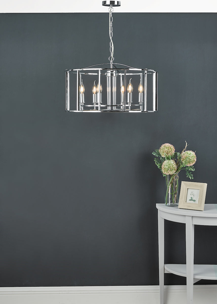 MYKA 6LT PENDANT POL CHR