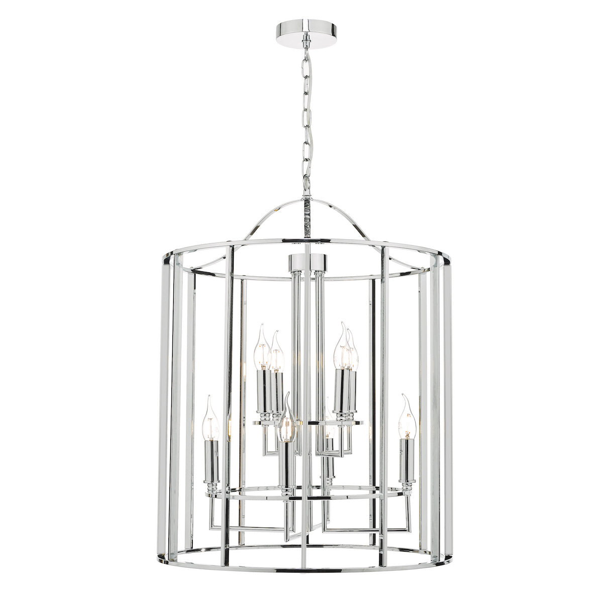 MYKA 8LT LANTERN POL CHR
