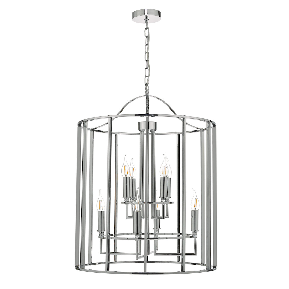 MYKA 8LT LANTERN POL CHR