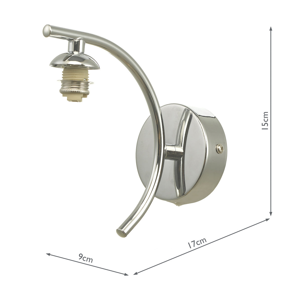 NAKITA WALL LIGHT POLISHED CHROME BRACKET ONLY