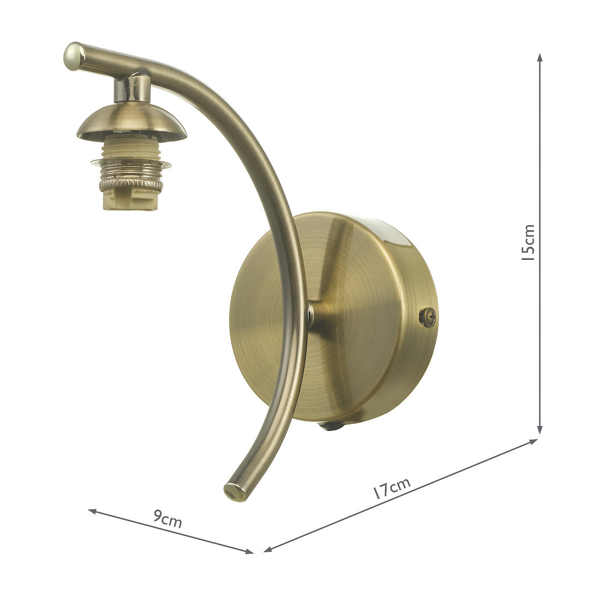 NAKITA WALL LIGHT ANTIQUE BRASS BRACKET ONLY