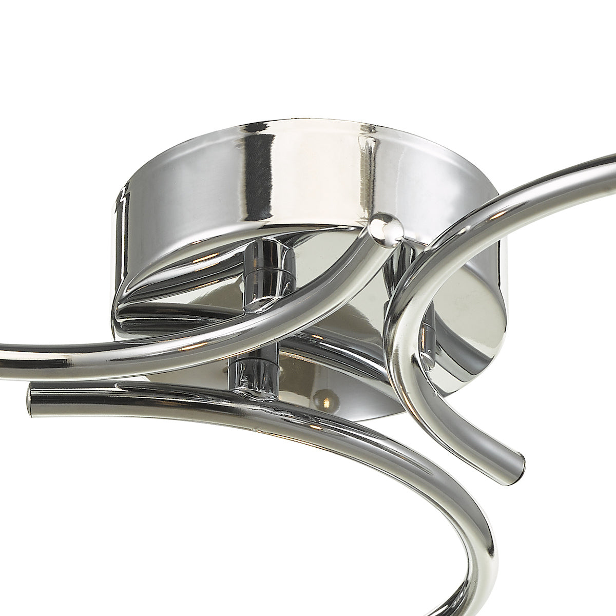 NAKITA 3LT SEMI FLUSH POL CHR CW SMOKED GLS