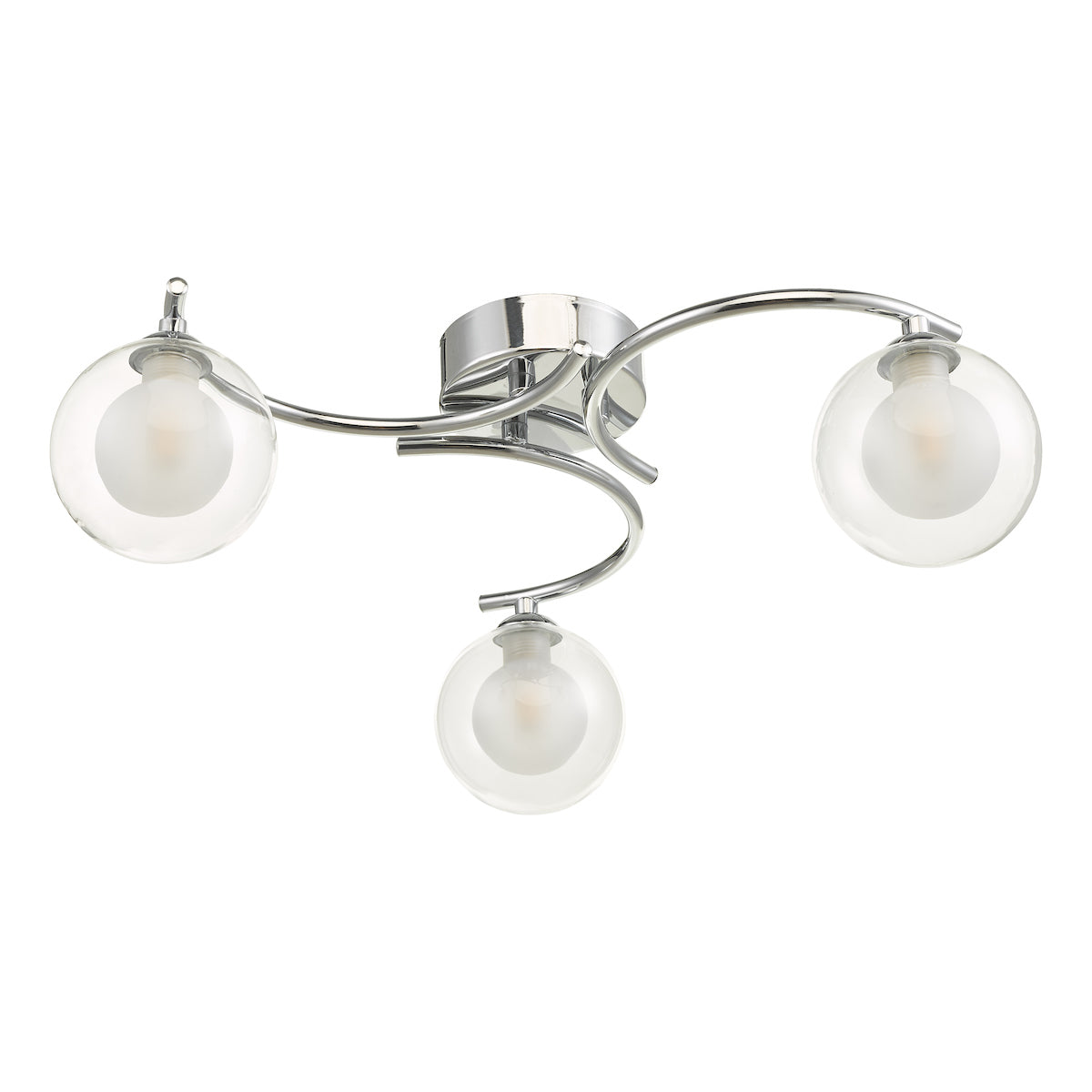 NAKITA 3LT SEMI FLUSH POL CHR CW CLEAR/ OPAL GLS