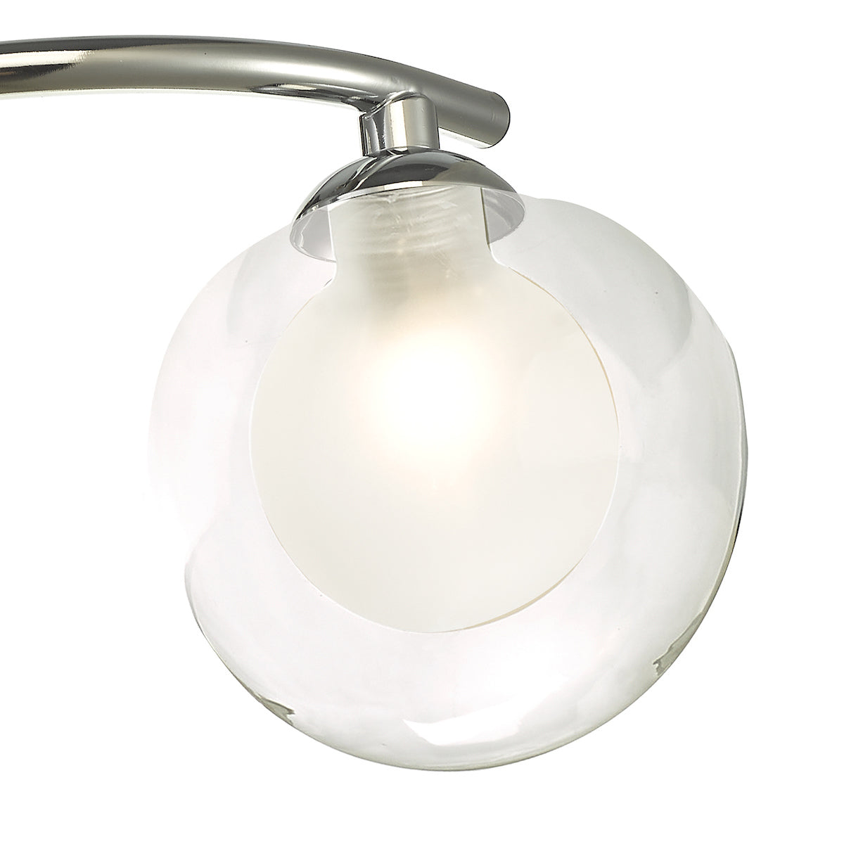NAKITA 3LT SEMI FLUSH POL CHR CW CLEAR/ OPAL GLS