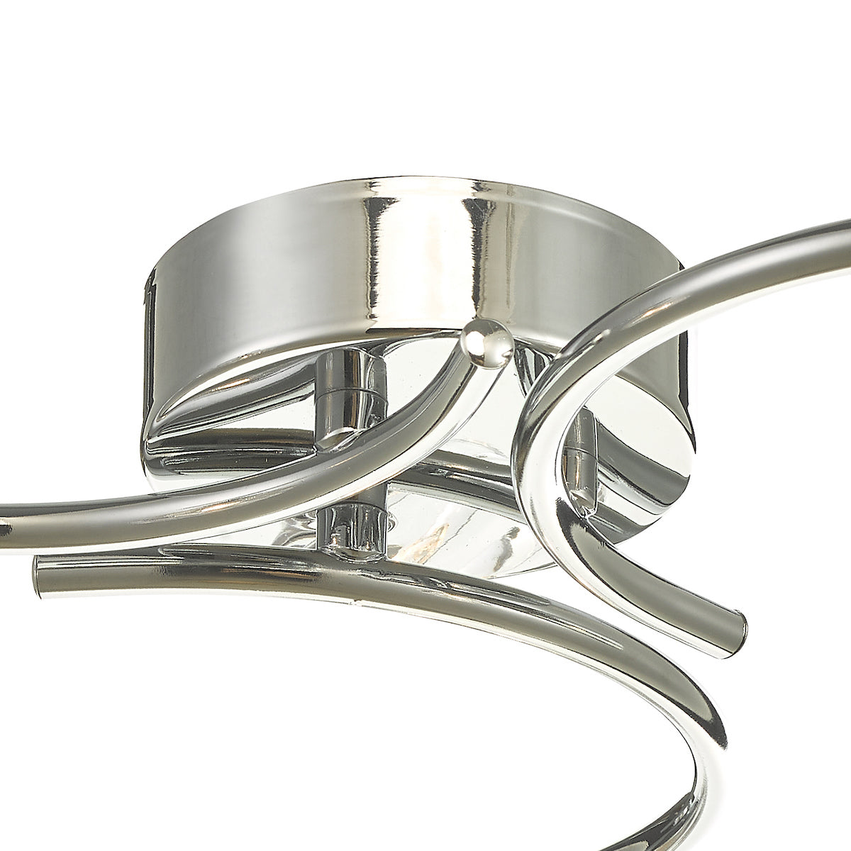 NAKITA 3LT SEMI FLUSH POL CHR CW TWISTED OPEN GLS