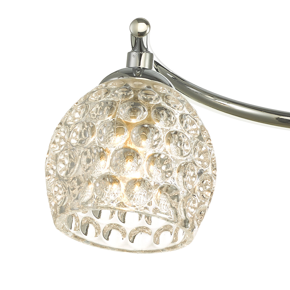 NAKITA 3LT SEMI FLUSH POL CHR CW DIMPLED OPEN GLS
