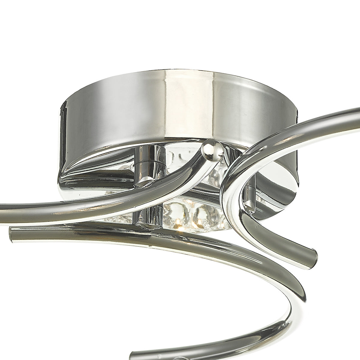 NAKITA 3LT SEMI FLUSH POL CHR CW DIMPLED OPEN GLS
