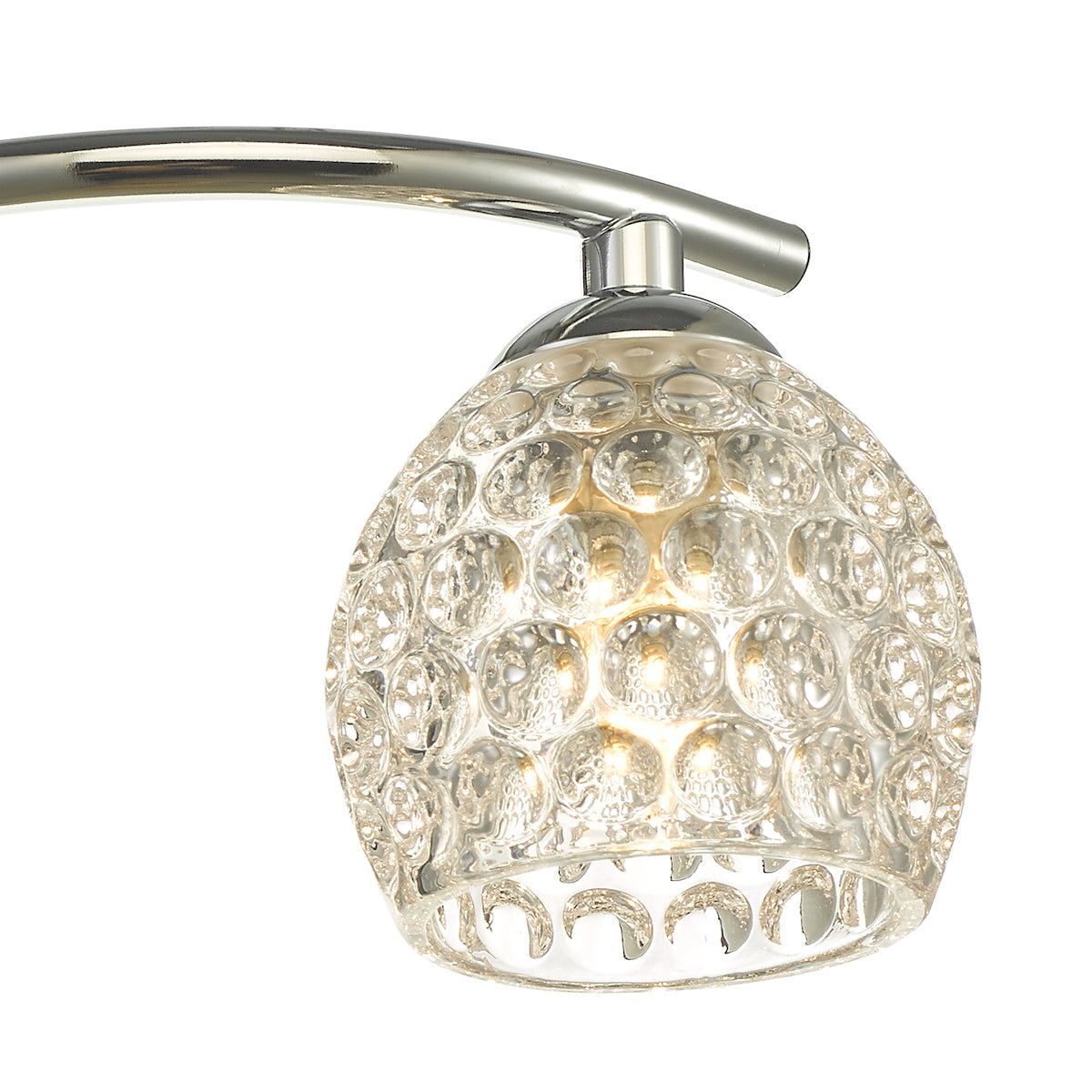 NAKITA 3LT SEMI FLUSH POL CHR CW DIMPLED OPEN GLS