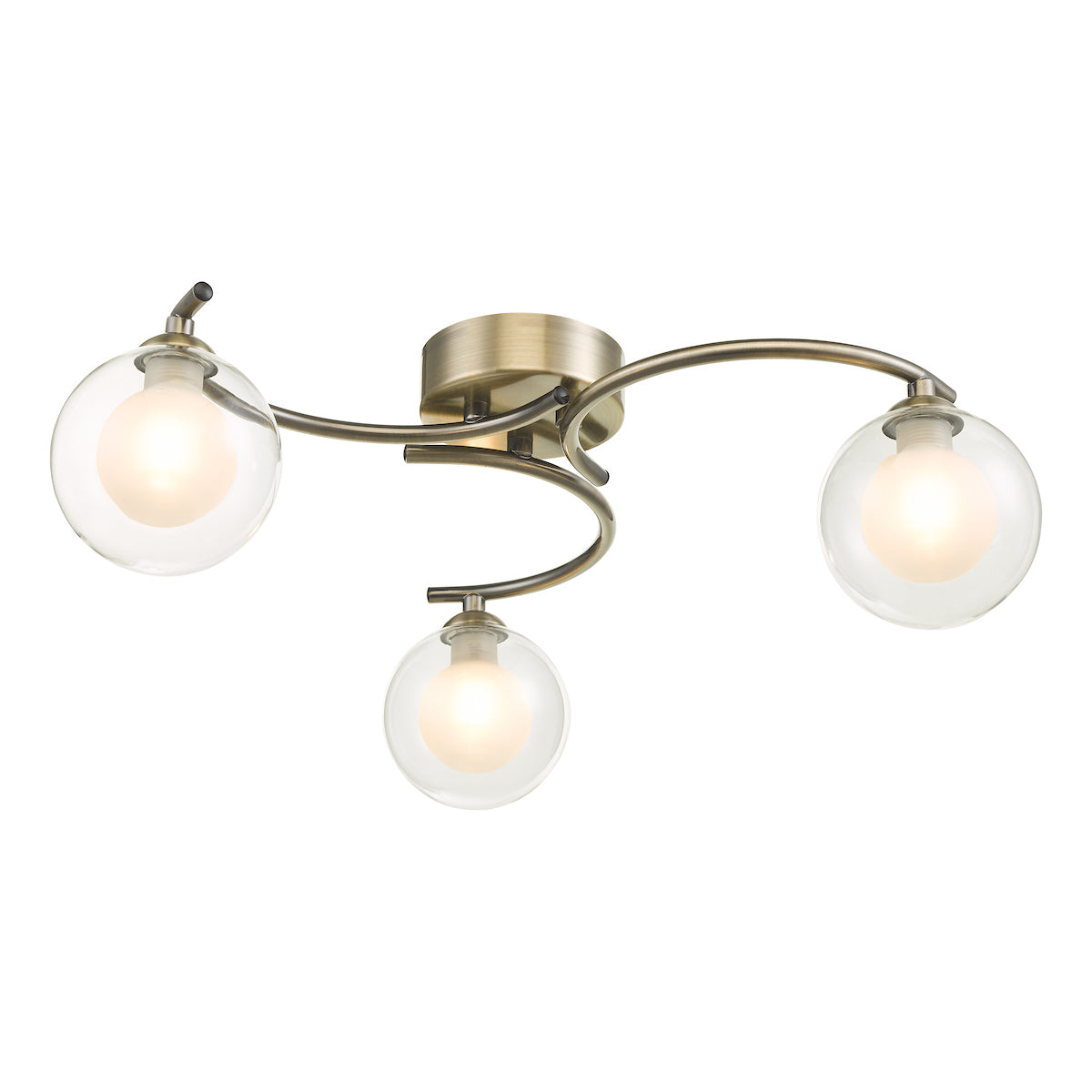 NAKITA 3LT SEMI FLUSH ANT BRA CW CLEAR/ OPAL GLS