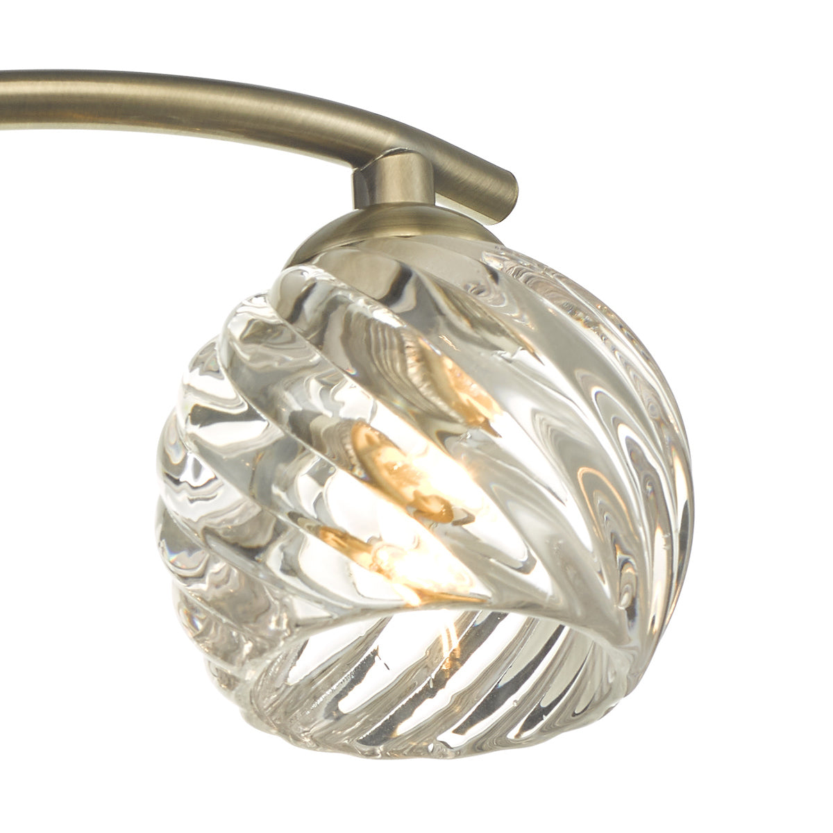 NAKITA 3LT SEMI FLUSH ANT BRA CW TWISTED OPEN GLS