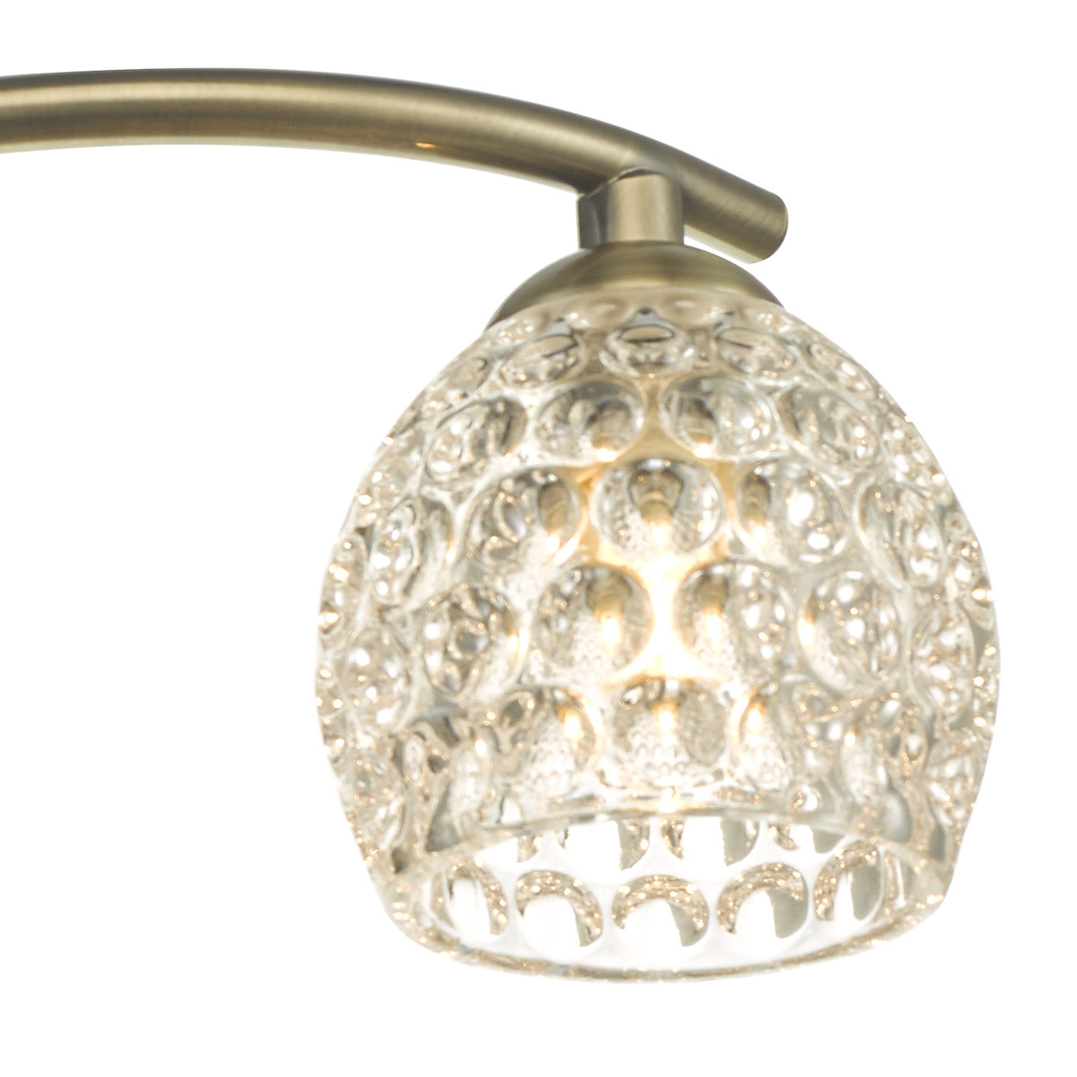 NAKITA 3LT SEMI FLUSH ANT BRA CW DIMPLED OPEN GLS