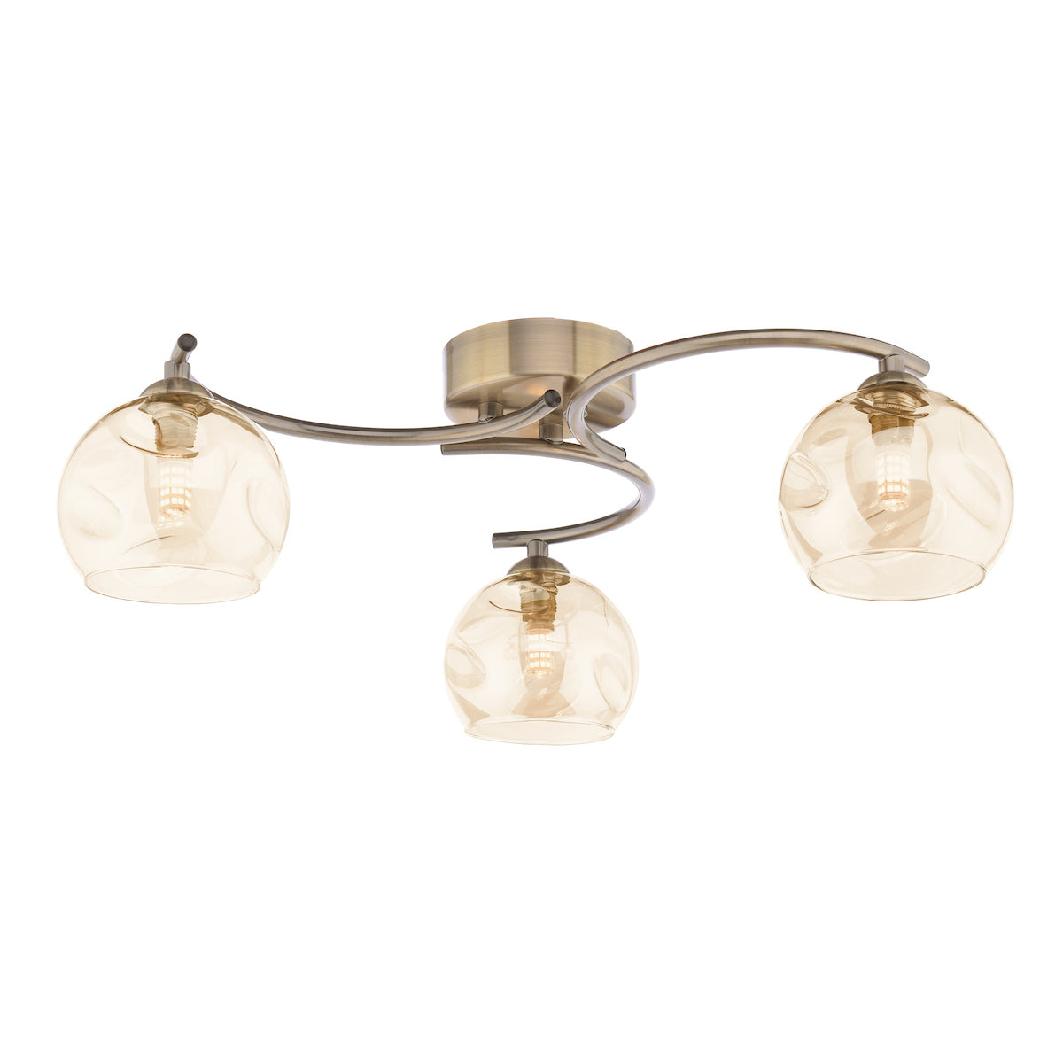 NAKITA 3LT SEMI FLUSH ANT BRA CW CHAMPAGNE OPEN GL