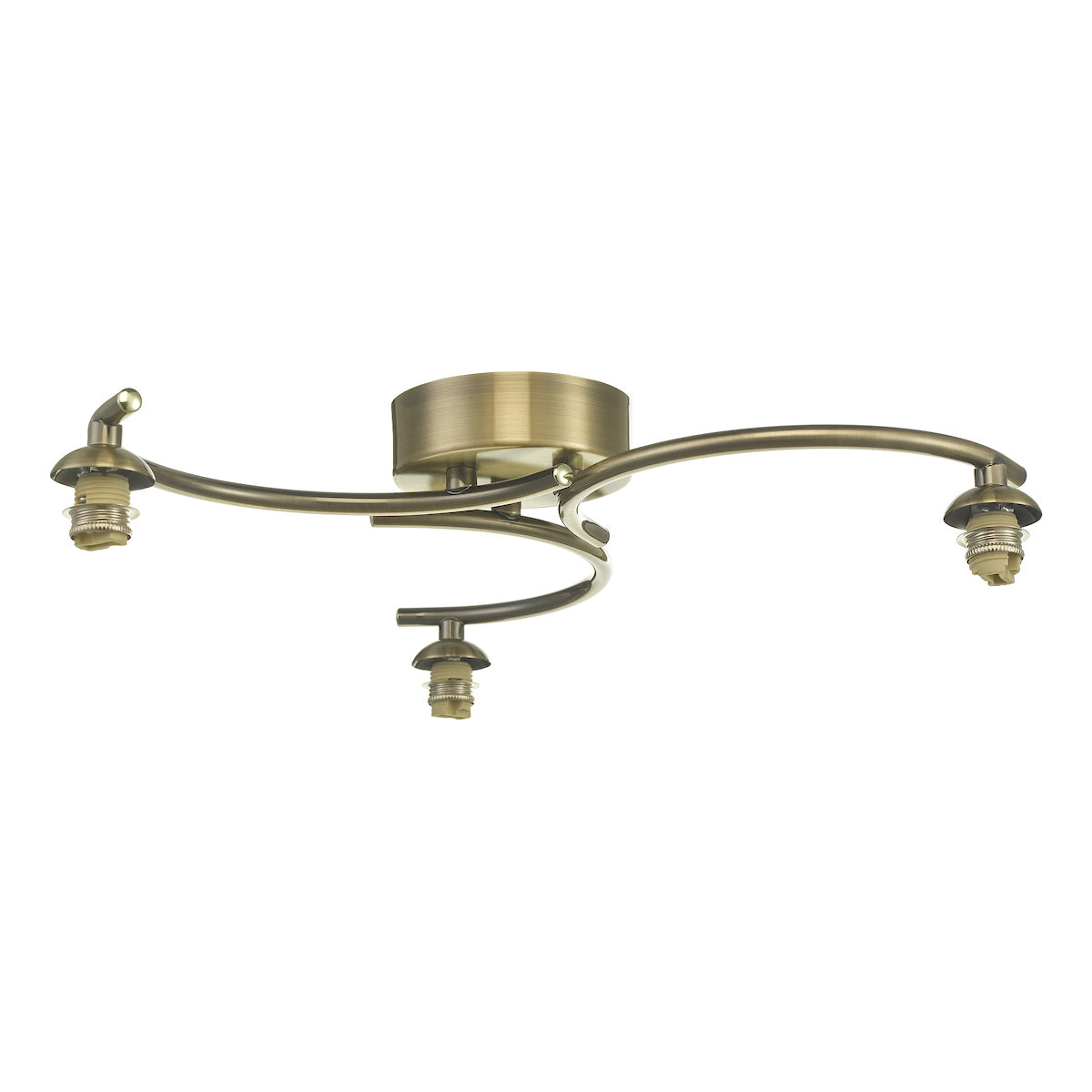 NAKITA 3LT SEMI FLUSH ANTIQUE BRASS FRAME ONLY