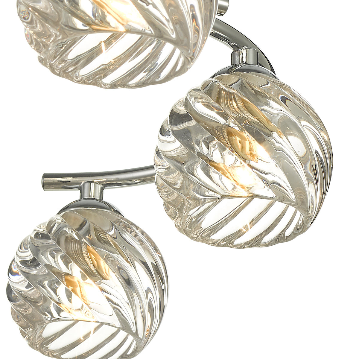 NAKITA 6LT SEMI FLUSH POL CHR CW TWISTED OPEN GLS