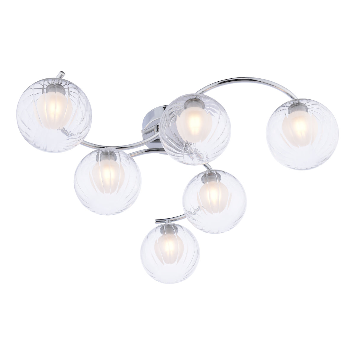 NAKITA 6LT SEMI FLUSH POL CHR CW DOUBLE ENVELOPE G