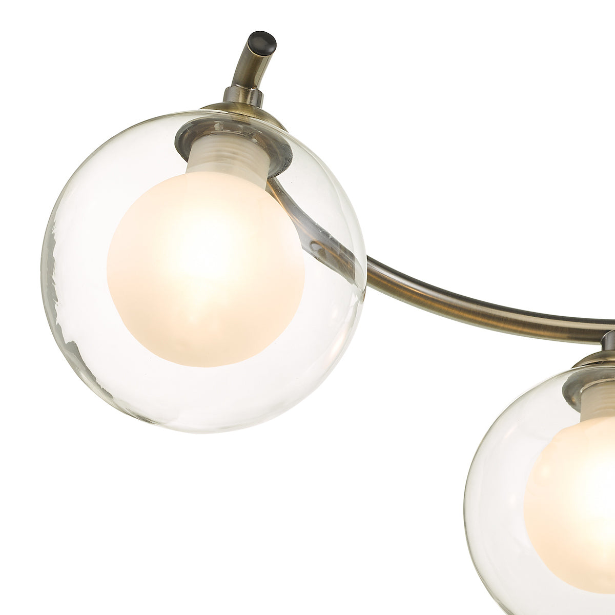 NAKITA 6LT SEMI FLUSH ANT BRA CW CLEAR/ OPAL GLS