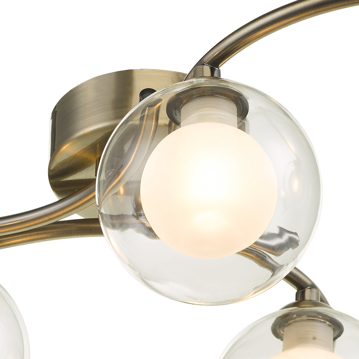 NAKITA 6LT SEMI FLUSH ANT BRA CW CLEAR/ OPAL GLS