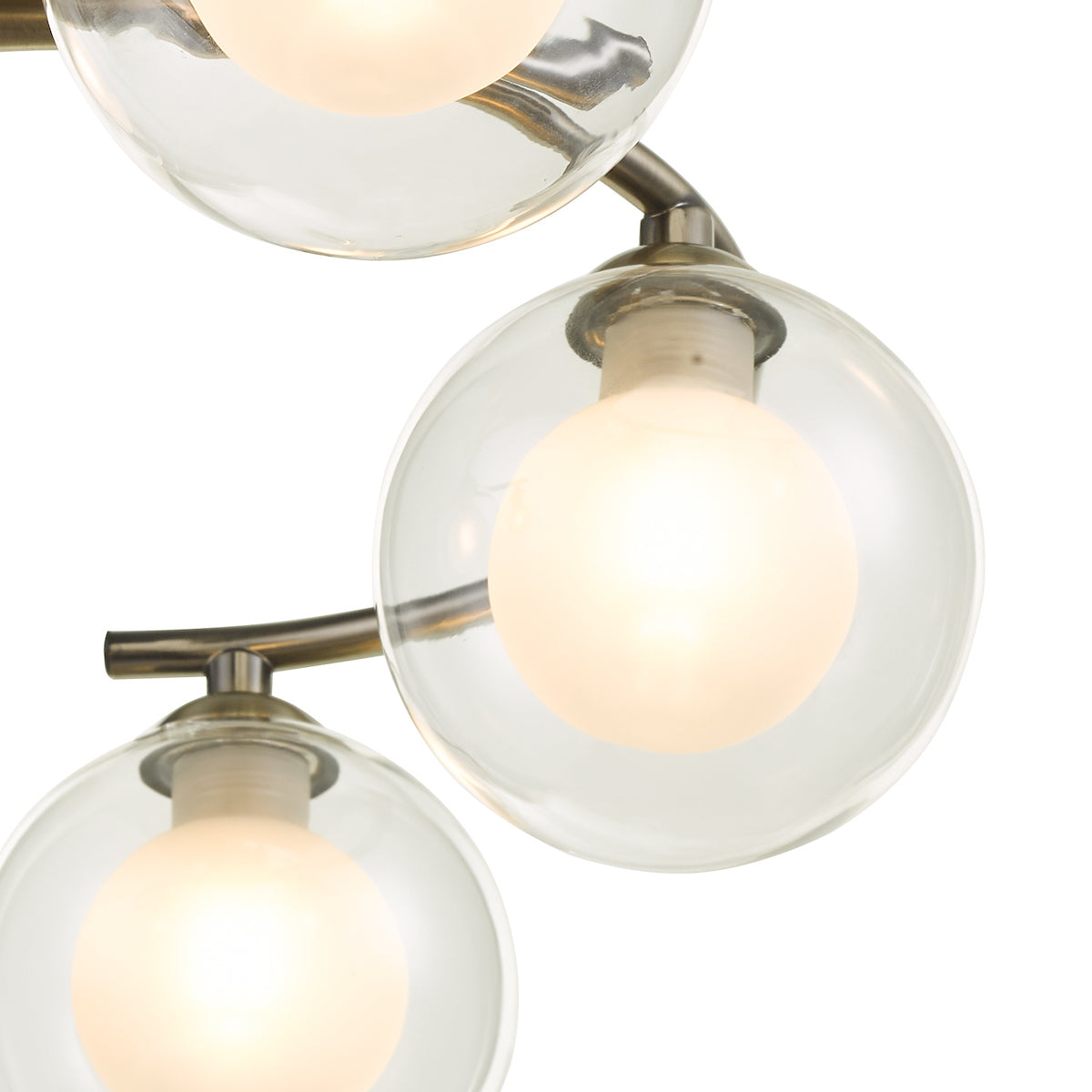 NAKITA 6LT SEMI FLUSH ANT BRA CW CLEAR/ OPAL GLS