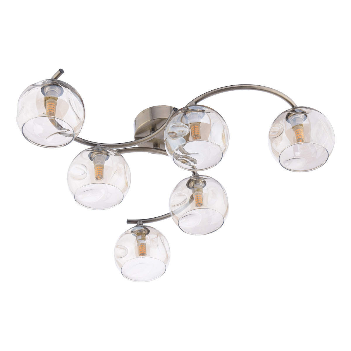 NAKITA 6LT SEMI FLUSH ANT BRA CW CHAMPAGNE OPEN GL