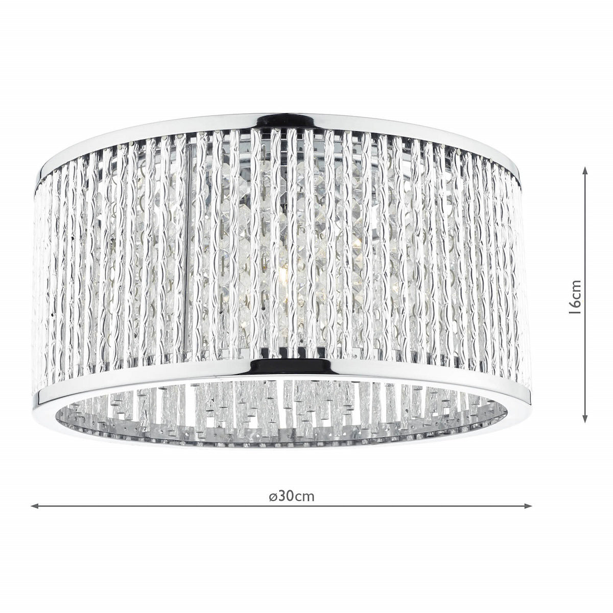 NANTES 3LT FLUSH POL CHR ALUM
