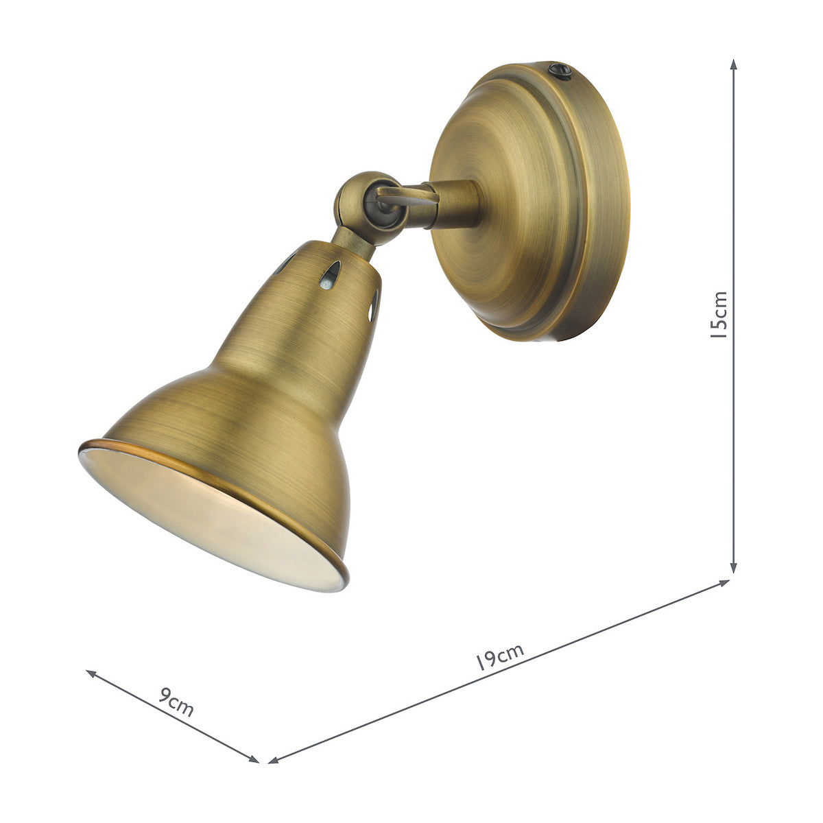 NATHANIEL SINGLE SPOTLIGHT AGED BRASS