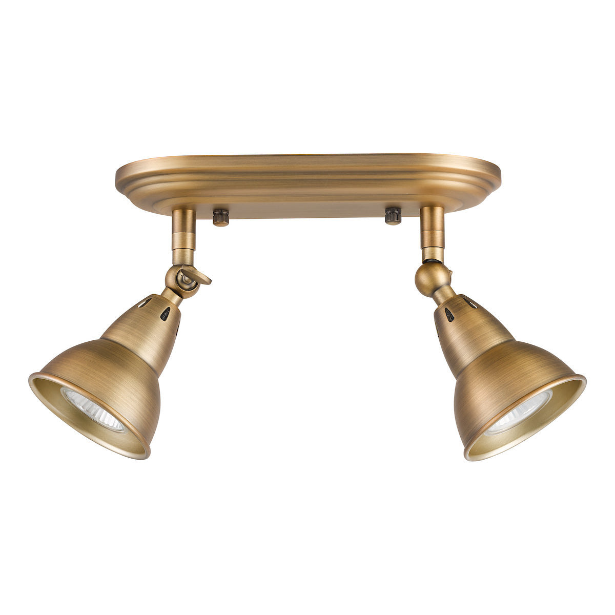 NATHANIEL 2LT PLATE SPOTLIGHT AGED BRASS