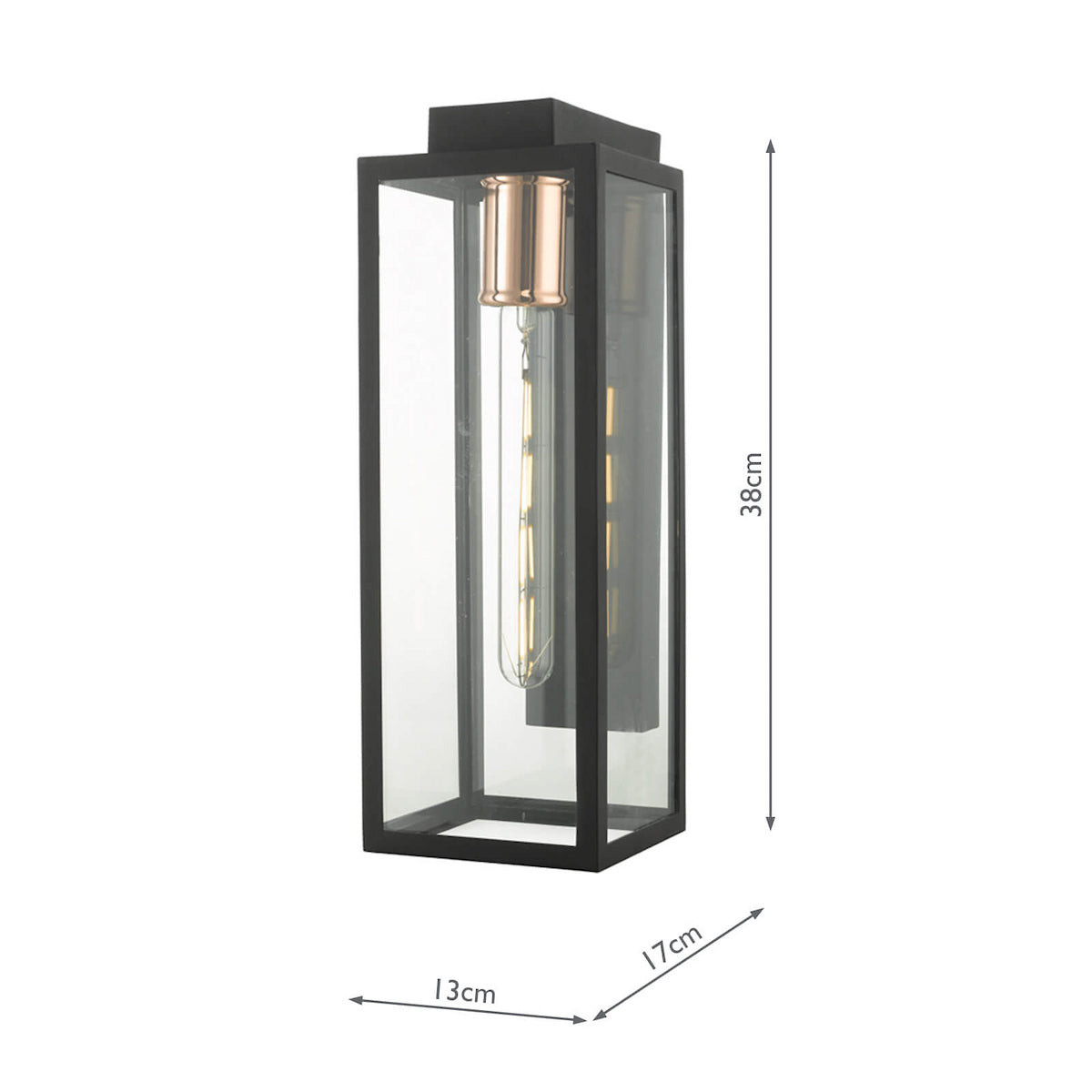 NAXOS 1LT W/LT BLK IP43
