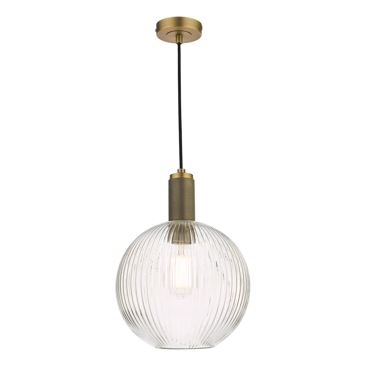 NIKOLAS 1LT SUSPENSION KNURLED BRASS CW ROUND RIBB