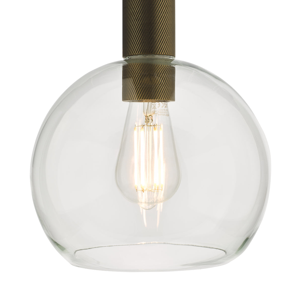 NIKOLAS 1LT SUSPENSION KNURLED BRASS CW ROUND CLEA