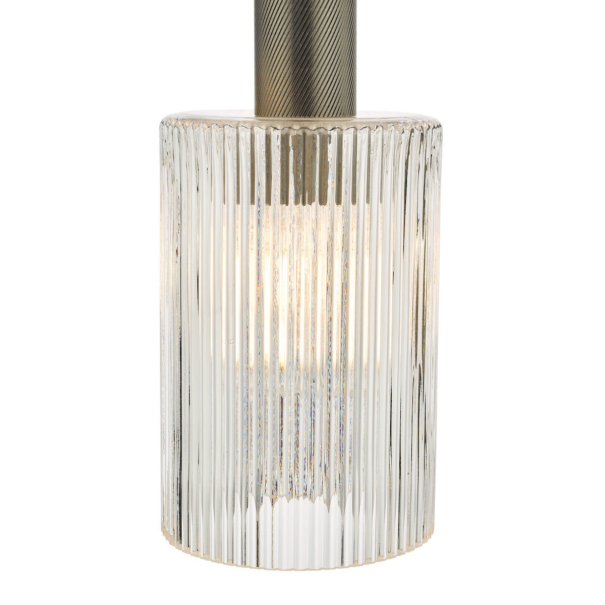 NIKOLAS 1LT PENDANT ANTIQUE CHROME CW CYLINDER GLA
