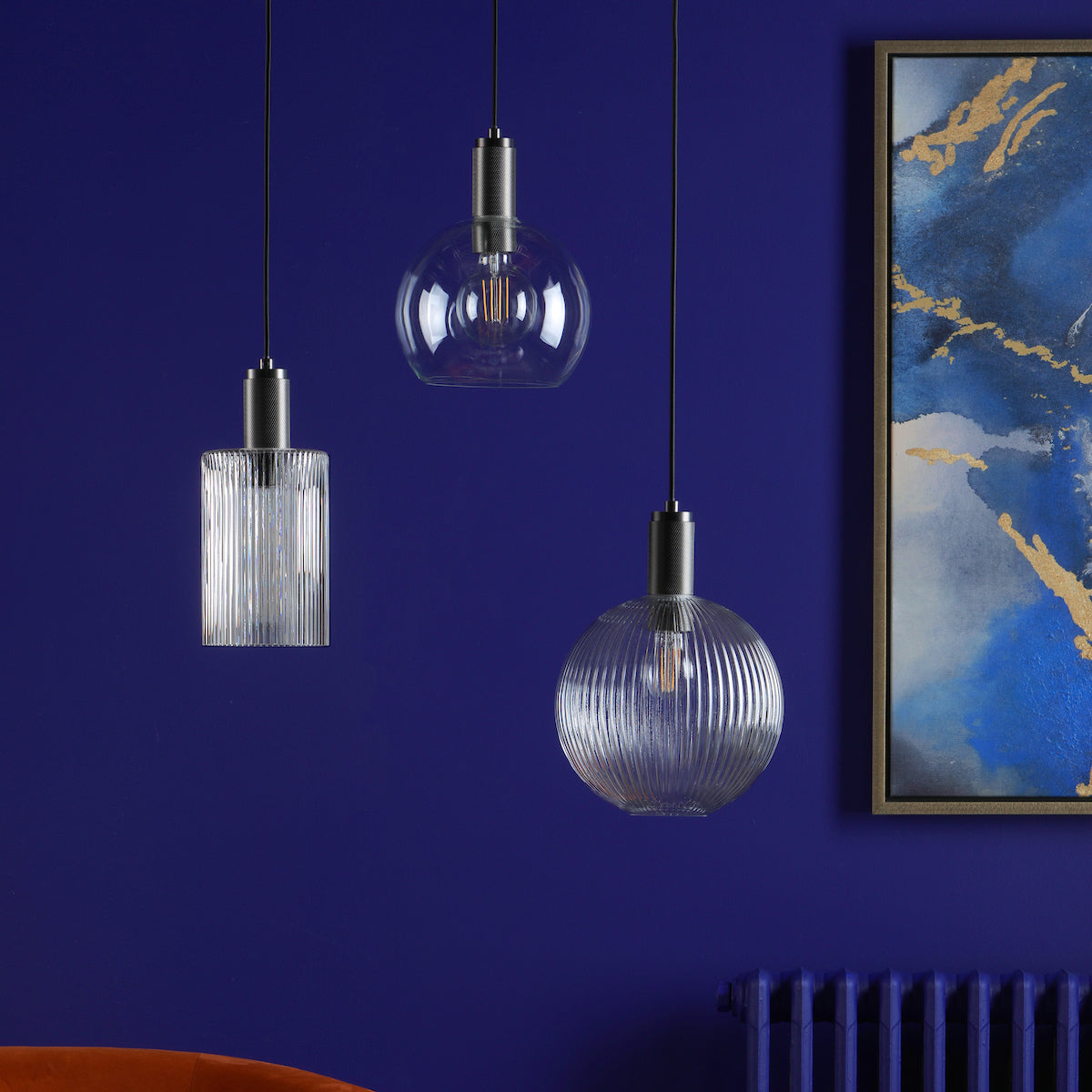 NIKOLAS 1LT PENDANT ANTIQUE CHROME CW CYLINDER GLA