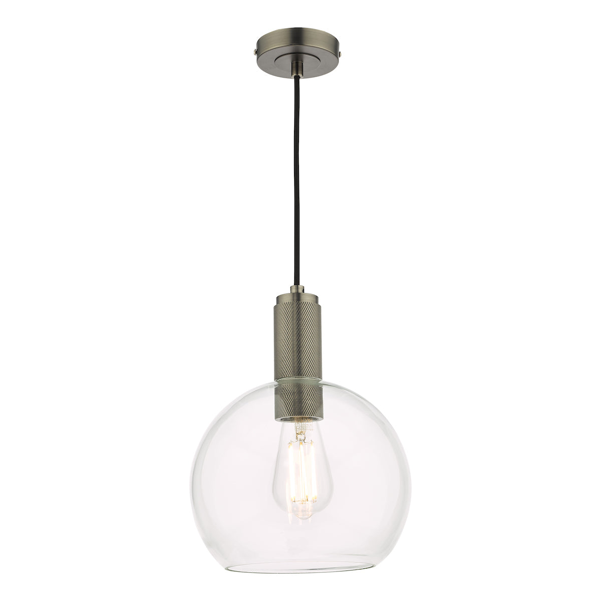 NIKOLAS 1LT SUSPENSION ANTIQUE CHROME CW ROUND CLE