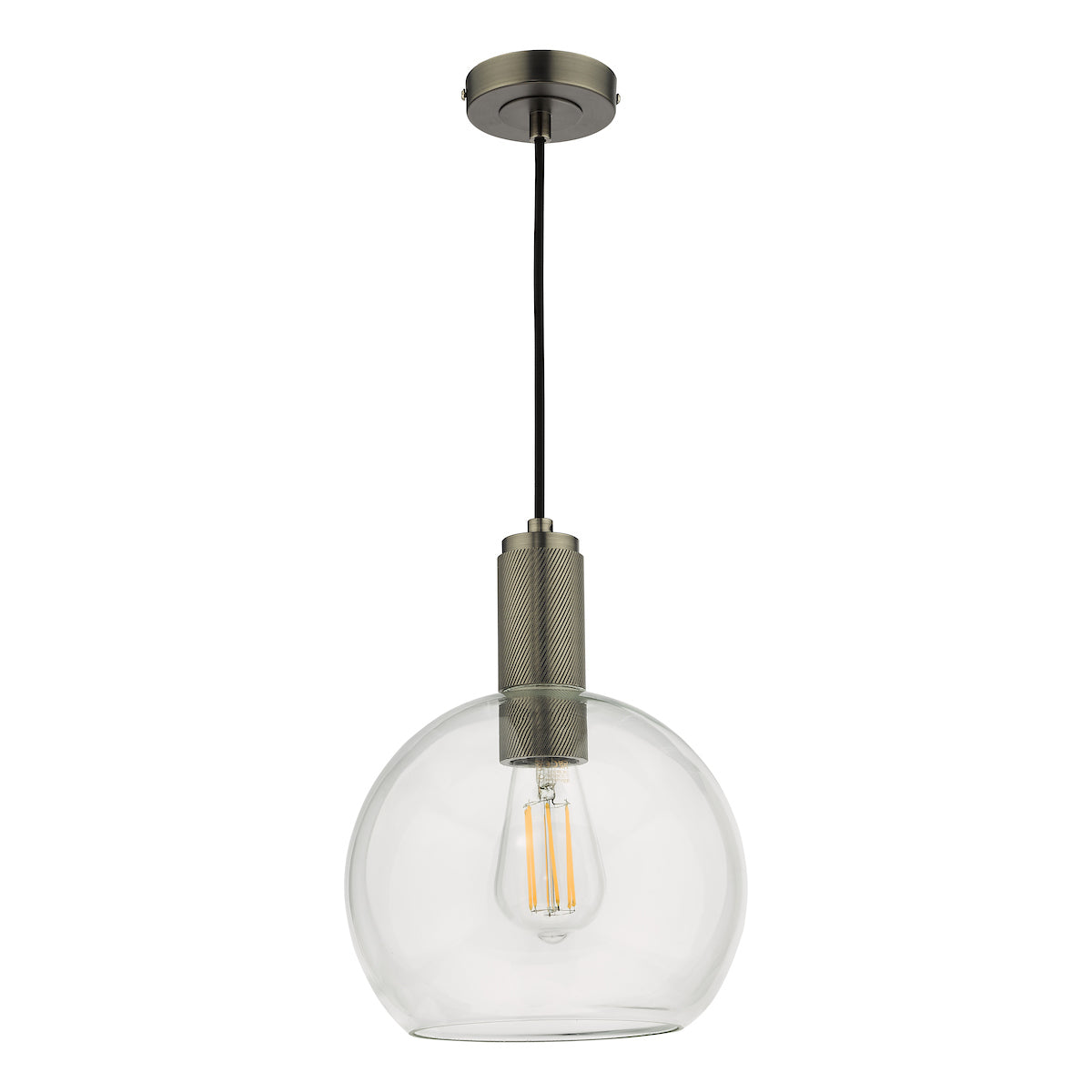 NIKOLAS 1LT SUSPENSION ANTIQUE CHROME CW ROUND CLE