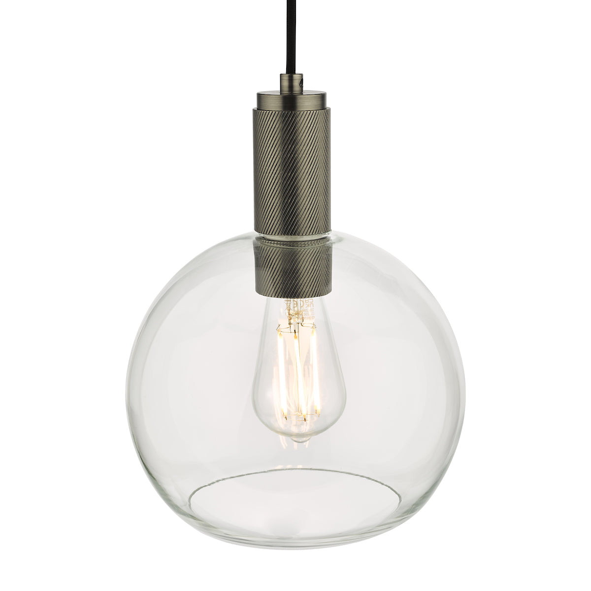 NIKOLAS 1LT SUSPENSION ANTIQUE CHROME CW ROUND CLE