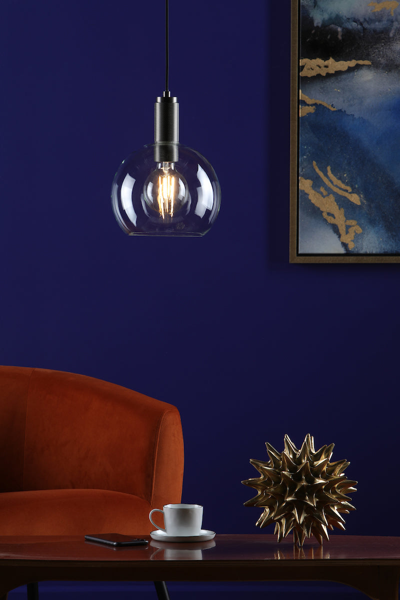 NIKOLAS 1LT SUSPENSION ANTIQUE CHROME CW ROUND CLE