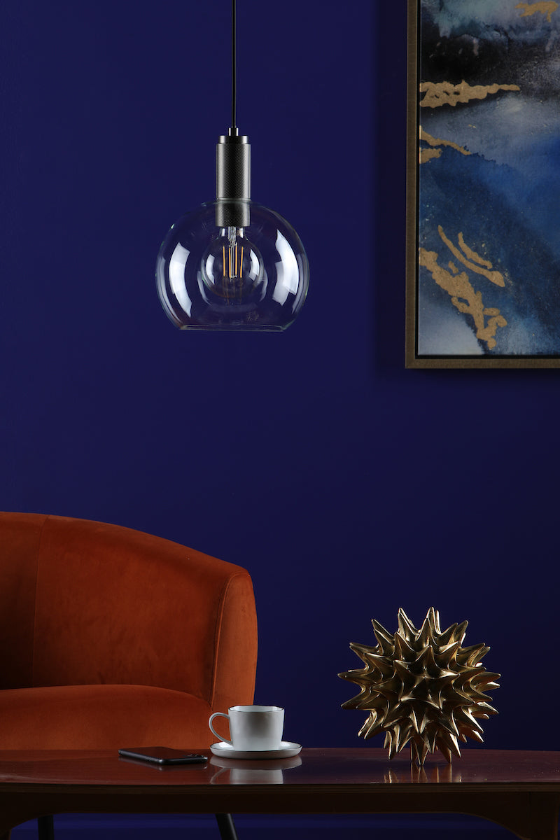 NIKOLAS 1LT SUSPENSION ANTIQUE CHROME CW ROUND CLE