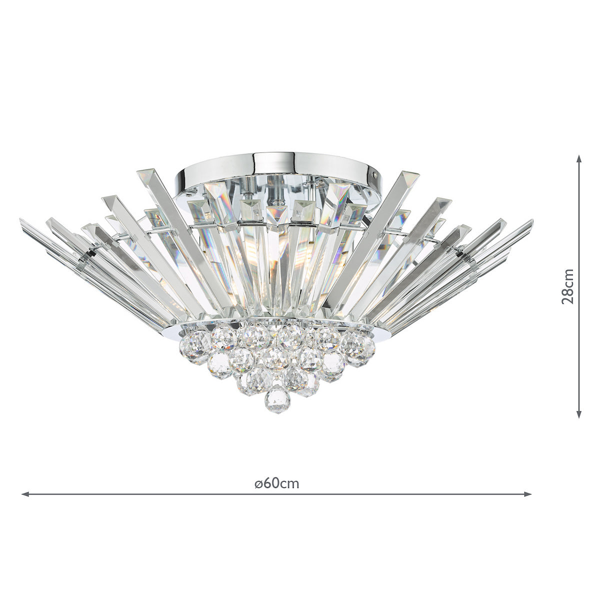 NIMBUS 5LT HALO FLUSH POL CHR CRYSTAL
