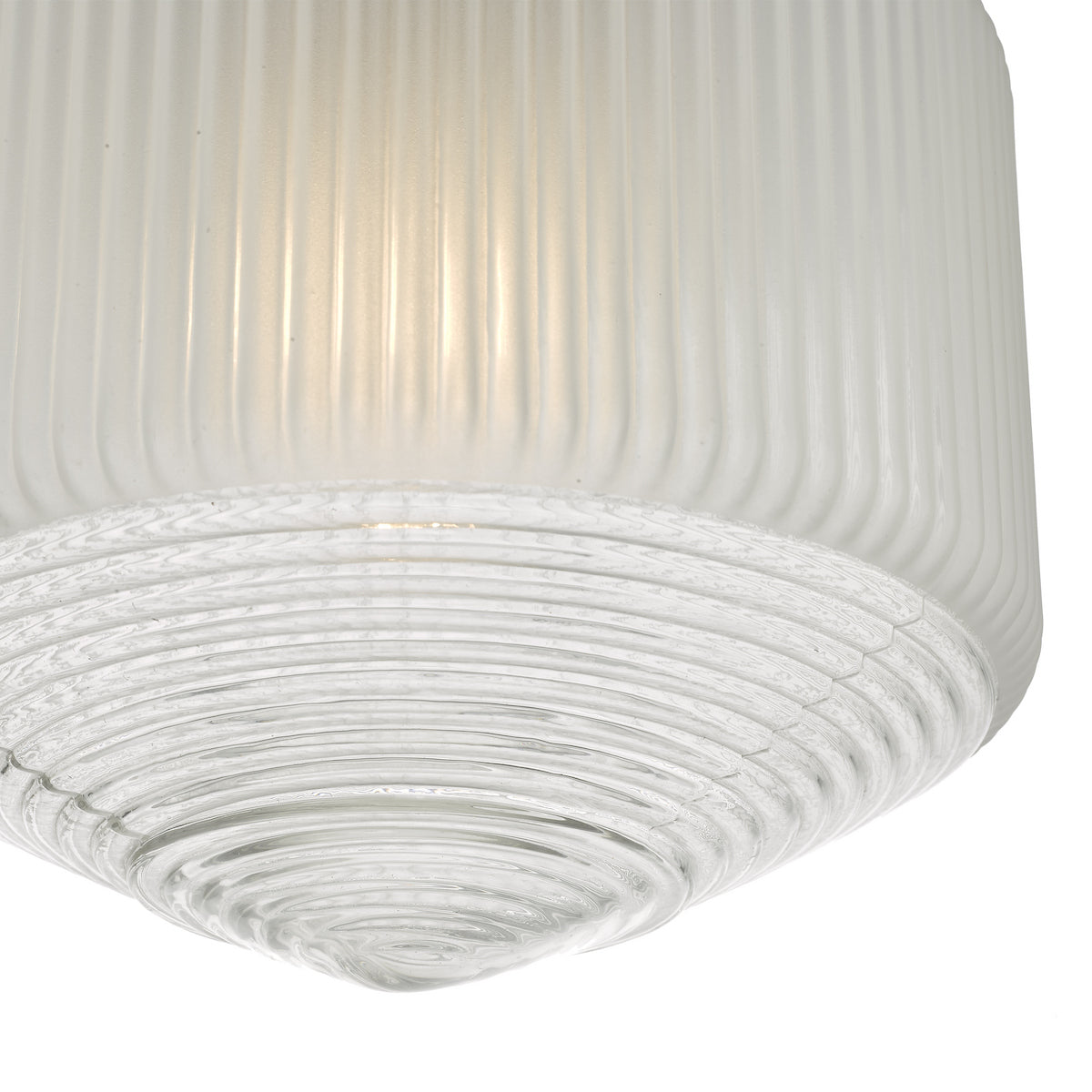 NISHA 1LT PENDANT POL CHR FROSTED/CLEAR GLS