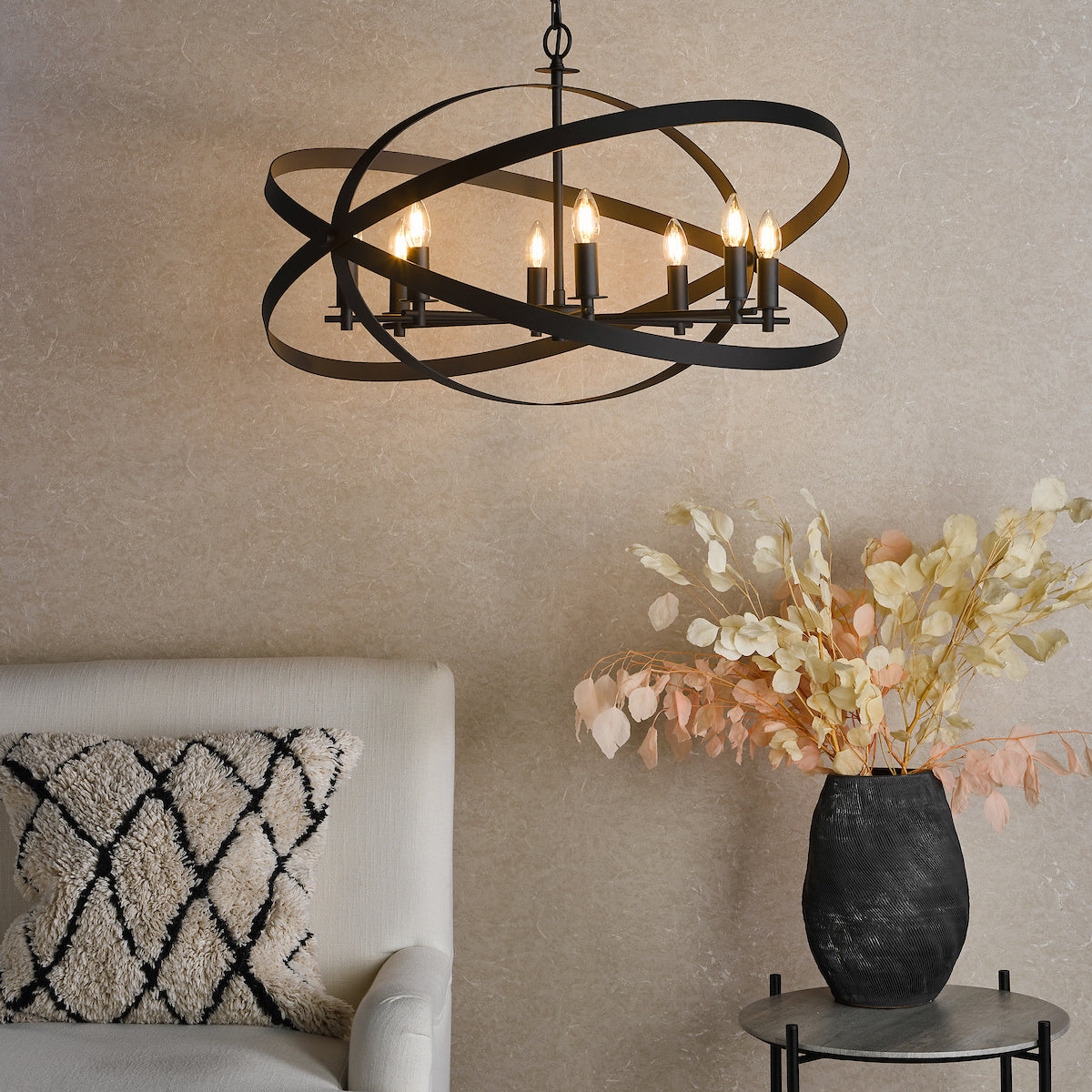 NITYA 8LT PENDANT MATT BLACK