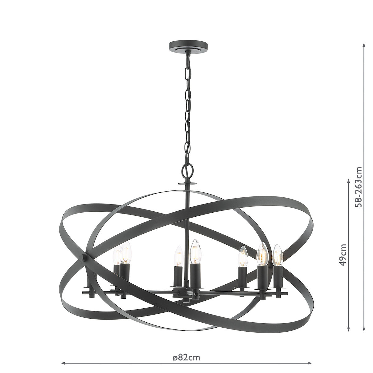 NITYA 8LT PENDANT MATT BLACK