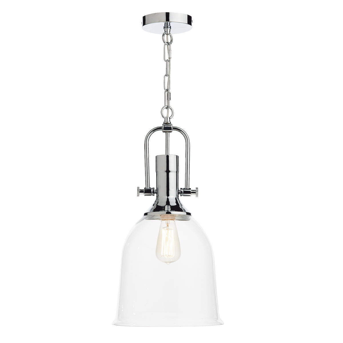 NOLAN 1LT PENDANT DUAL MOUNT POL CHR CLEAR