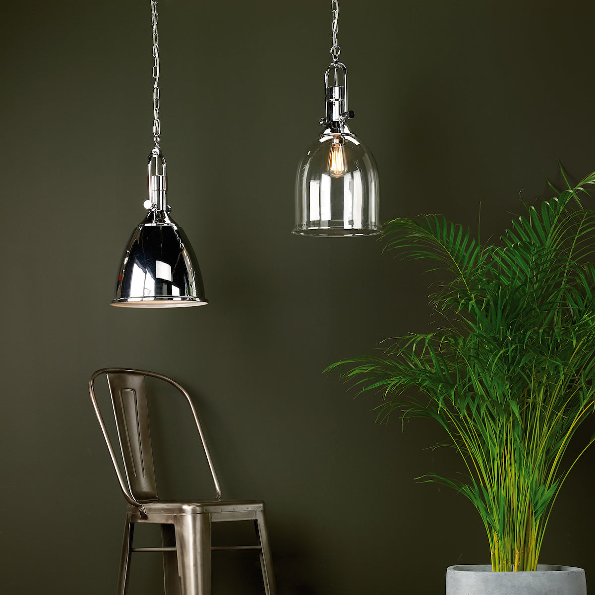 NOLAN 1LT PENDANT DUAL MOUNT POL CHR CLEAR