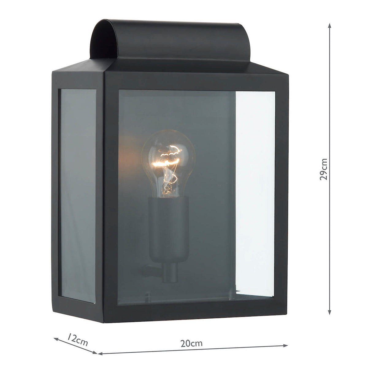 NOTARY RECTANGLE WB BLACK IP44