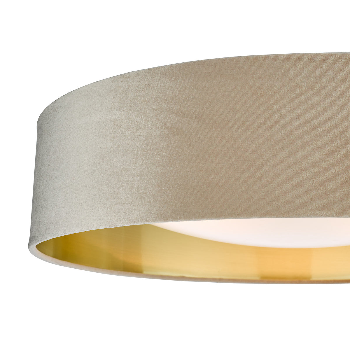 NYSA 3LT FLUSH TAUPE VELVET GOLD LINING & FROSTED